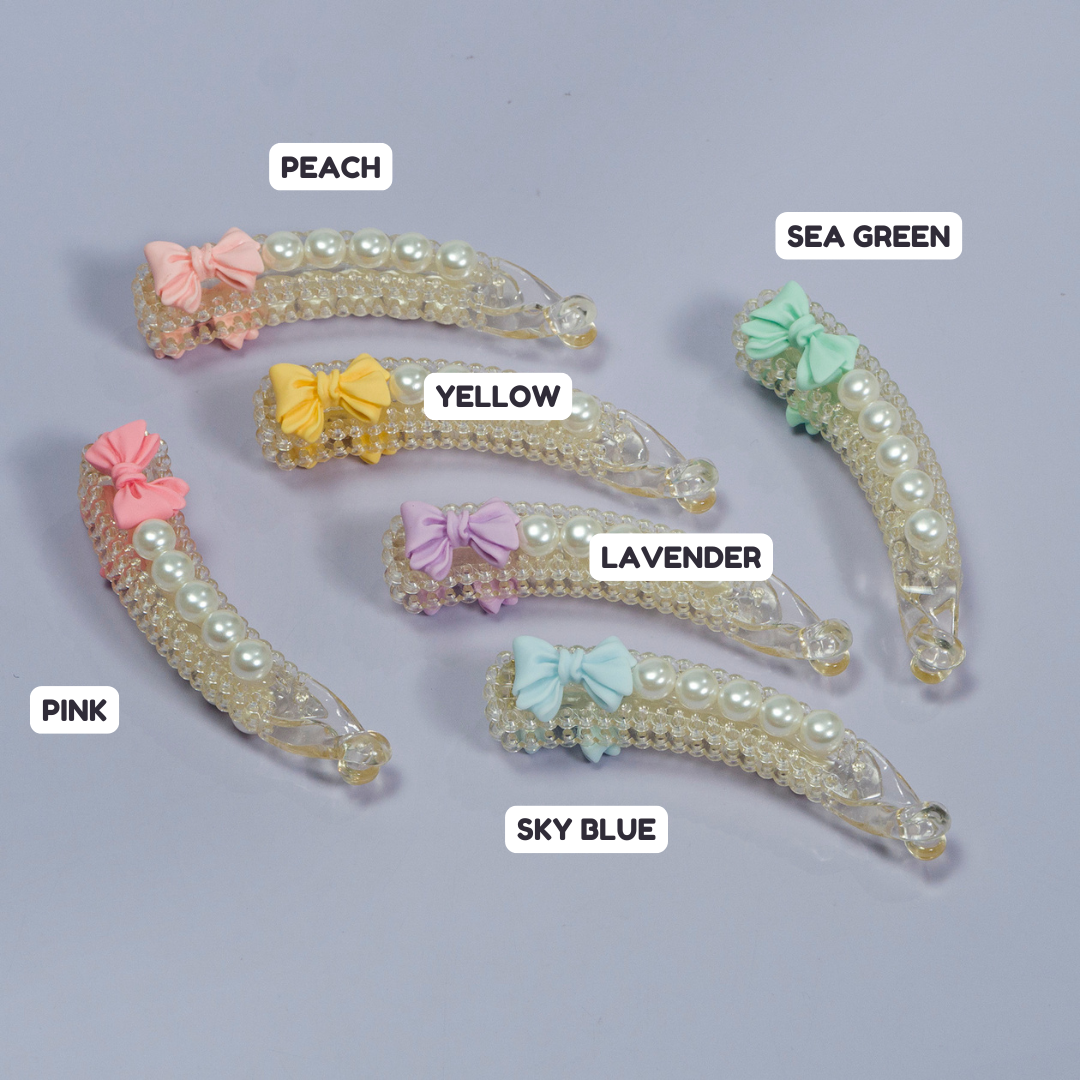 Bow Pearl Banana Clip - UBK3061