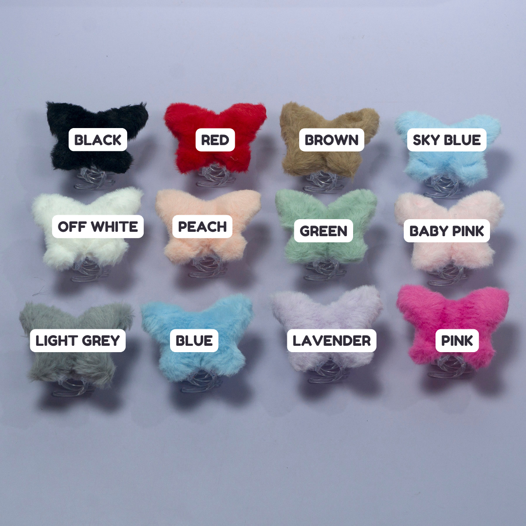 Butterfly Fur Hair Claw - UBK3063