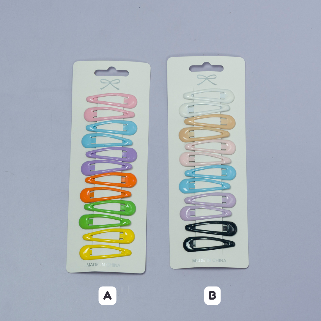 Colorful Snap Hair Clip Set (12 pcs) – UBK3118