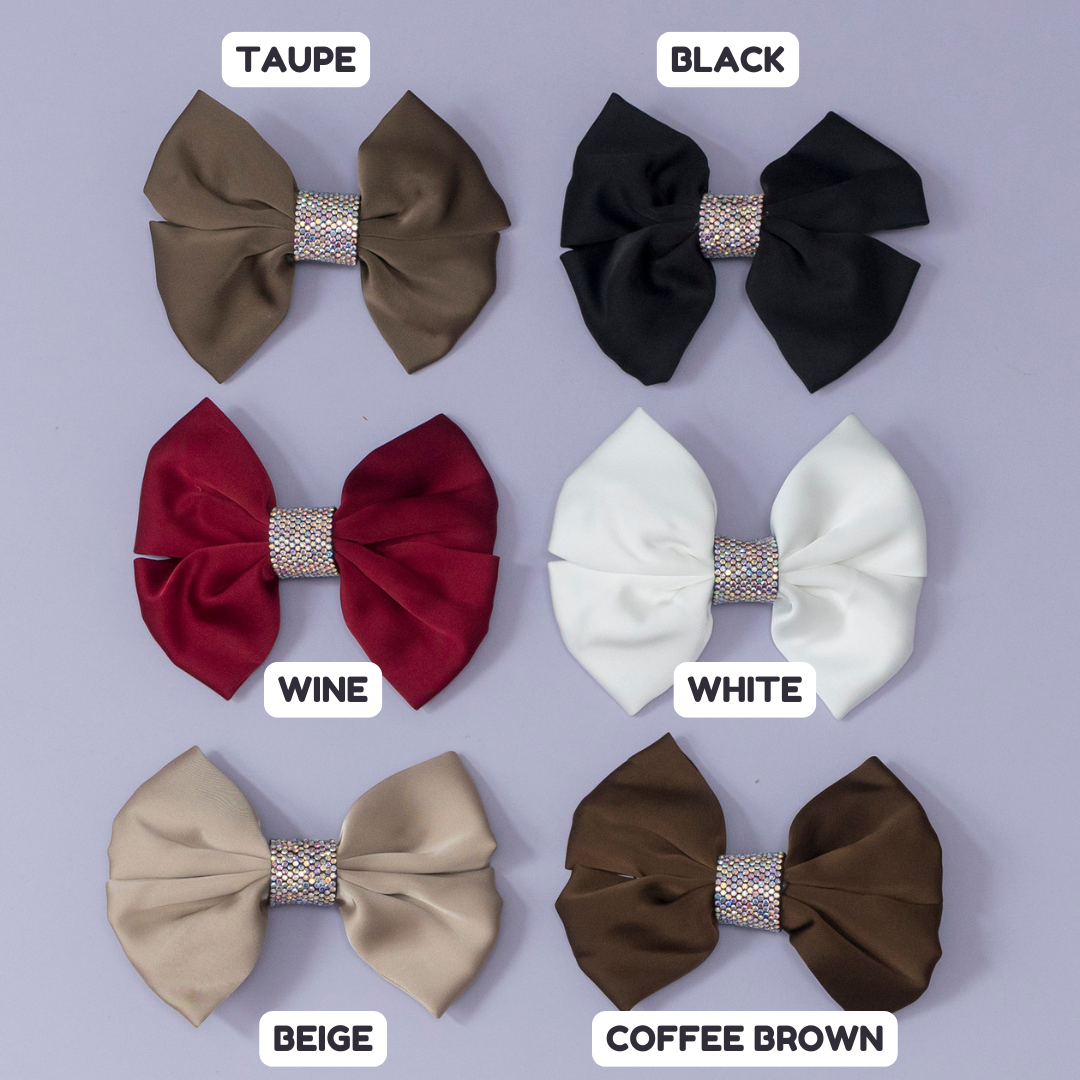 Satin Bow Crystal Clip – UBK3339