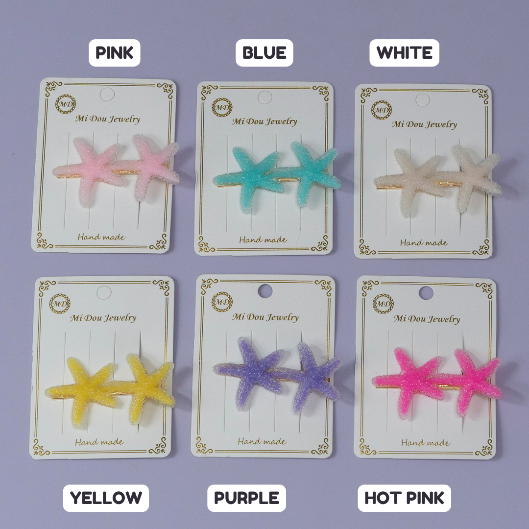 Starfish Glitter Hair Pin Set – UBK3335