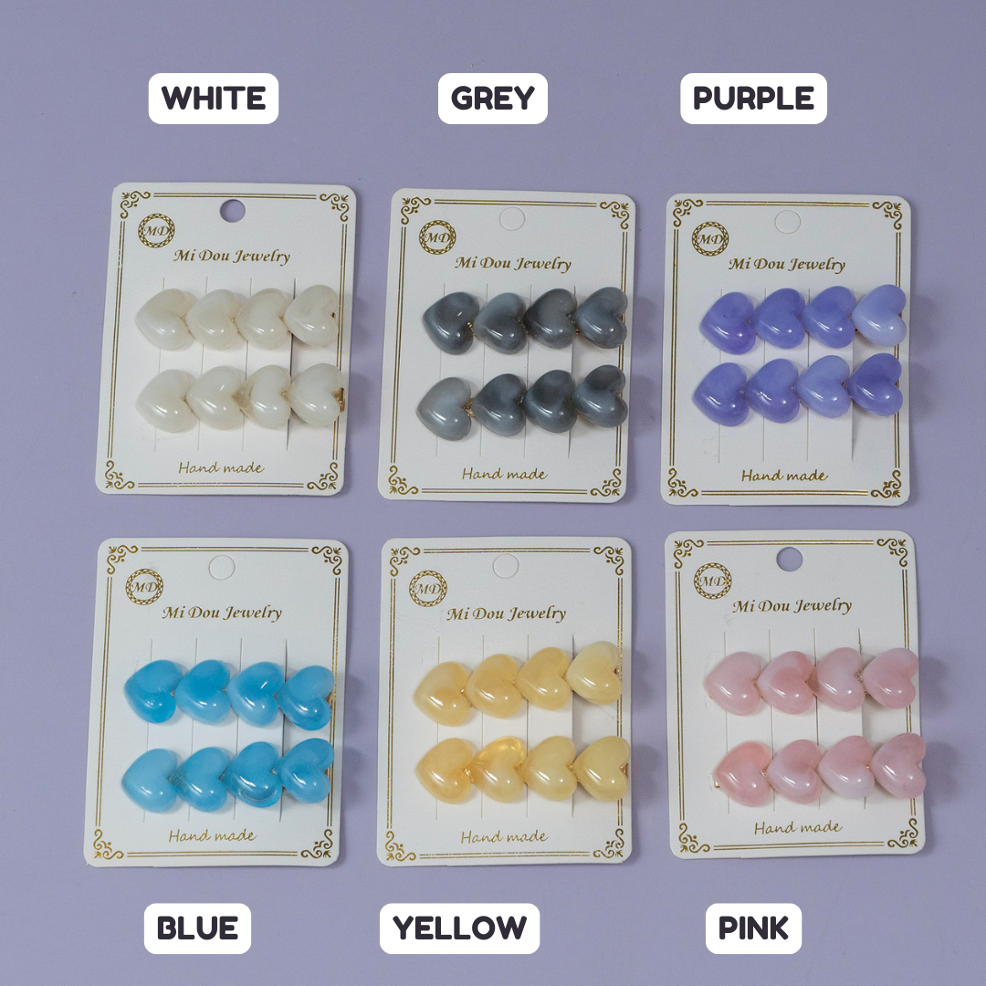 Glossy Heart Hair Pin Set – UBK3334