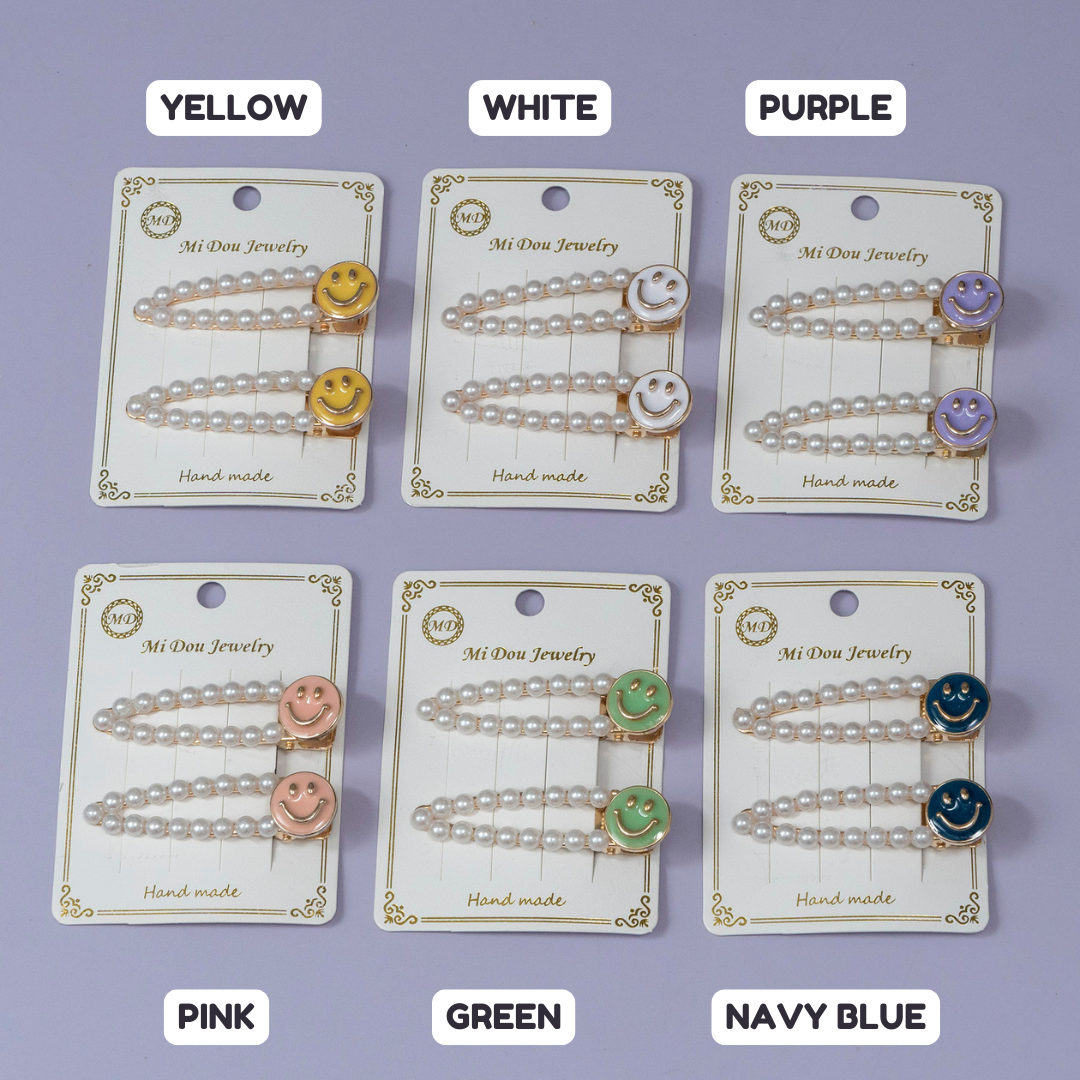 Pearl Smiley Hair Pin Set – UBK3333