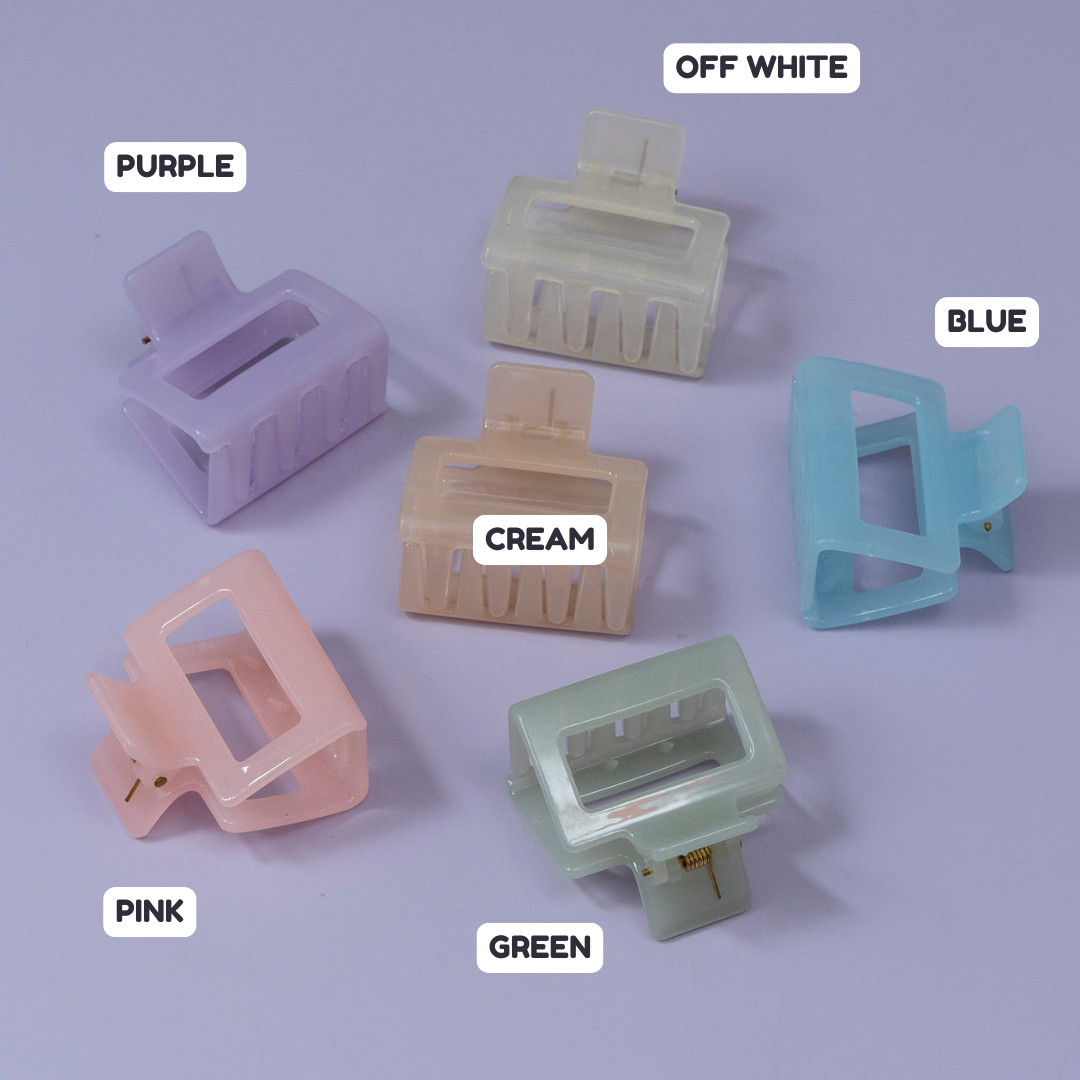 Pastel Gloss Square Hair Claw – UBK3327