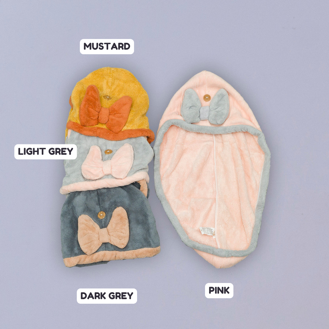 Bow Hair Drying Towel Cap - UBK3315