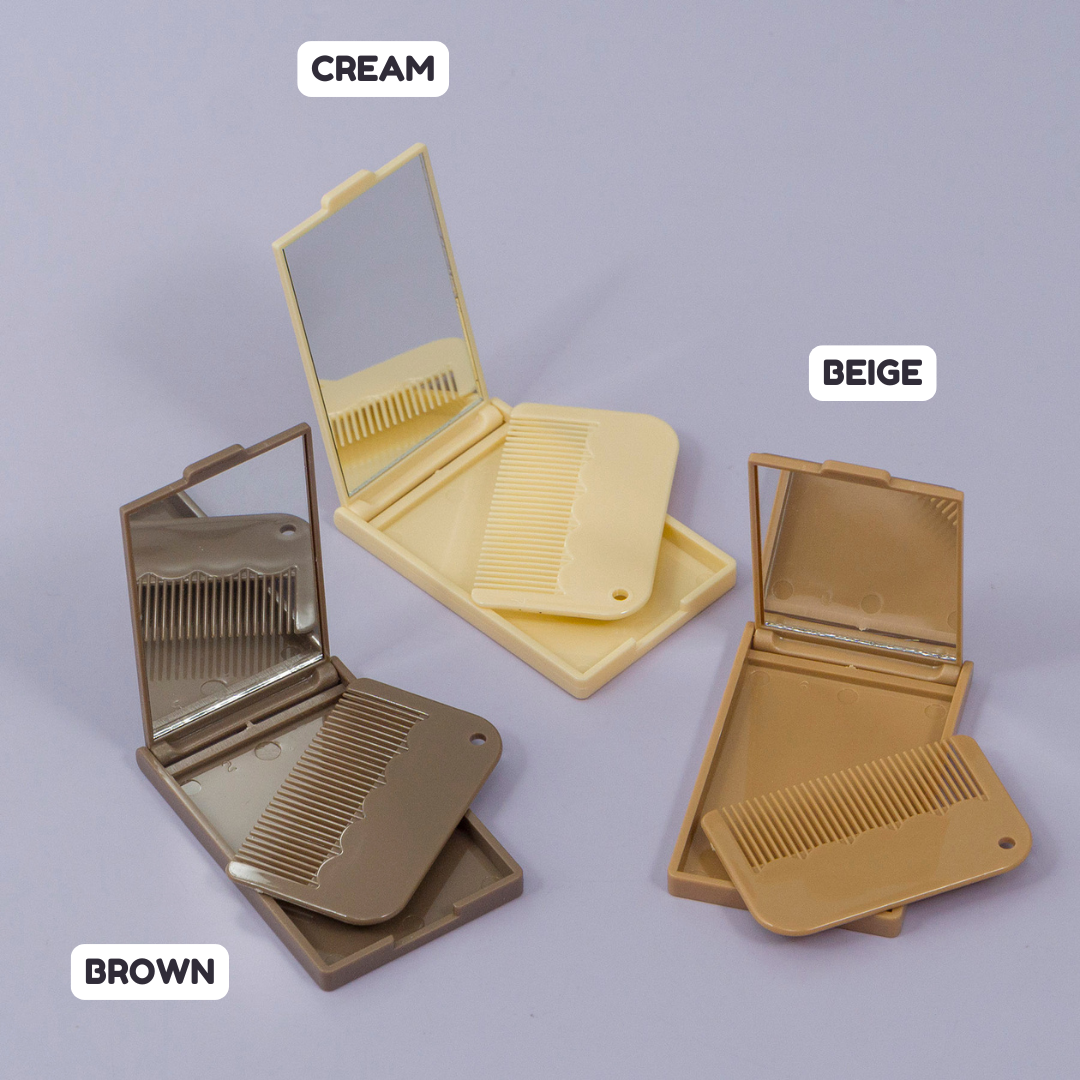Chocolate Bar Folding Pocket Mirror with Comb - UBK3304