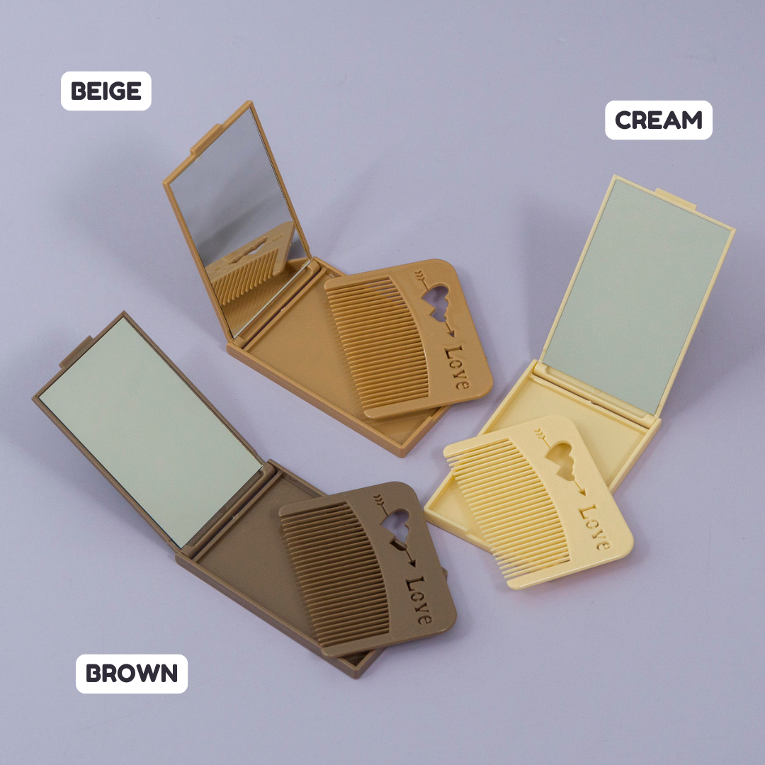 Chocolate Bar Folding Pocket Mirror with Comb - UBK3303