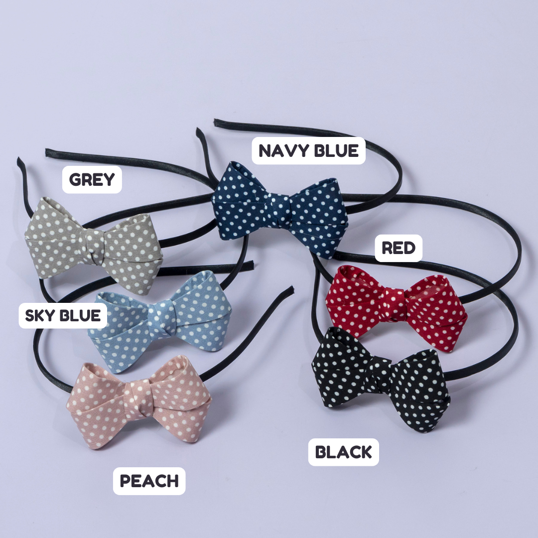Polka Dot Bow Headband – UBK3386