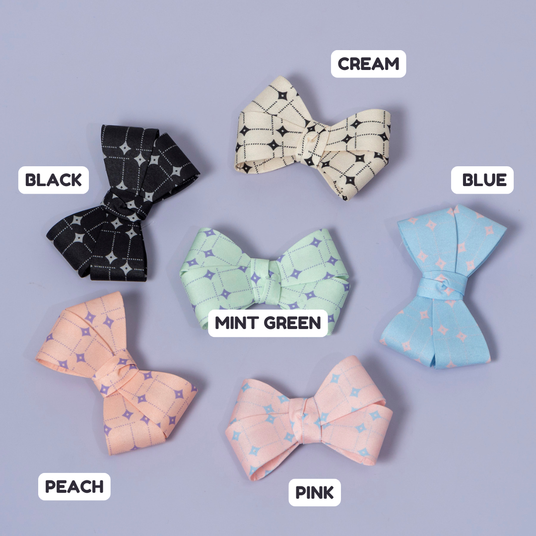 Pattern Bow Hair Clip – UBK3393