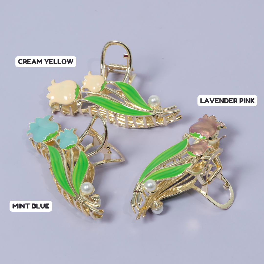Tulip Pearl Metal Hair Clip – UBK3406