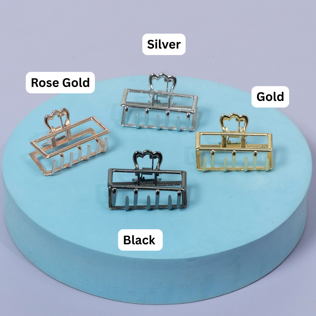 Metal Rectangle Open Hair Claw Clip – UBK3418