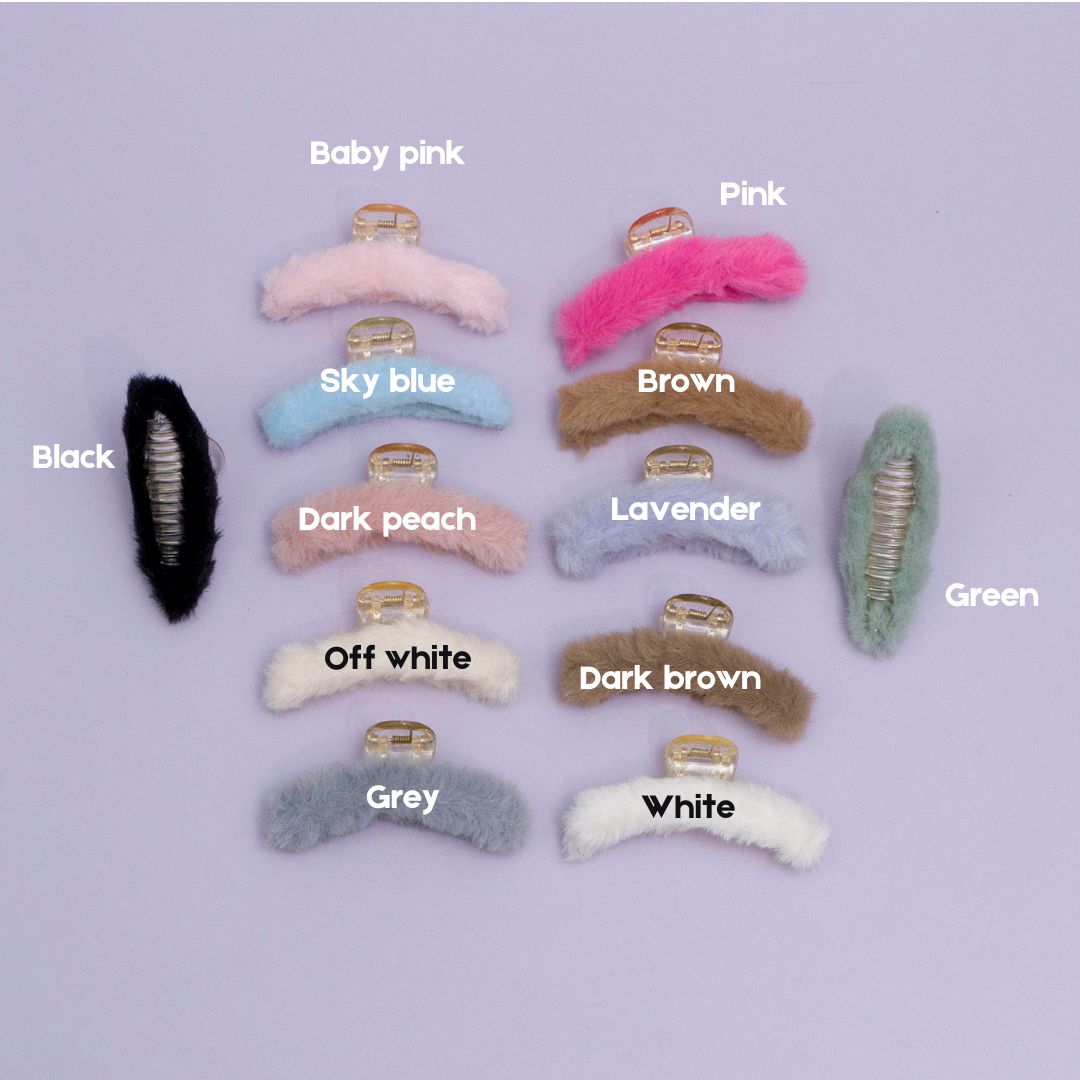 Korean Style Fur Hair Claw - UBK2824