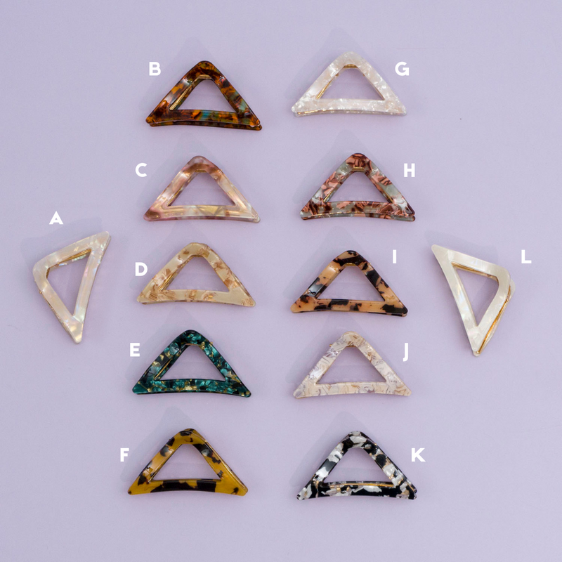 Marble Finish metal hair claw  - UBK2848