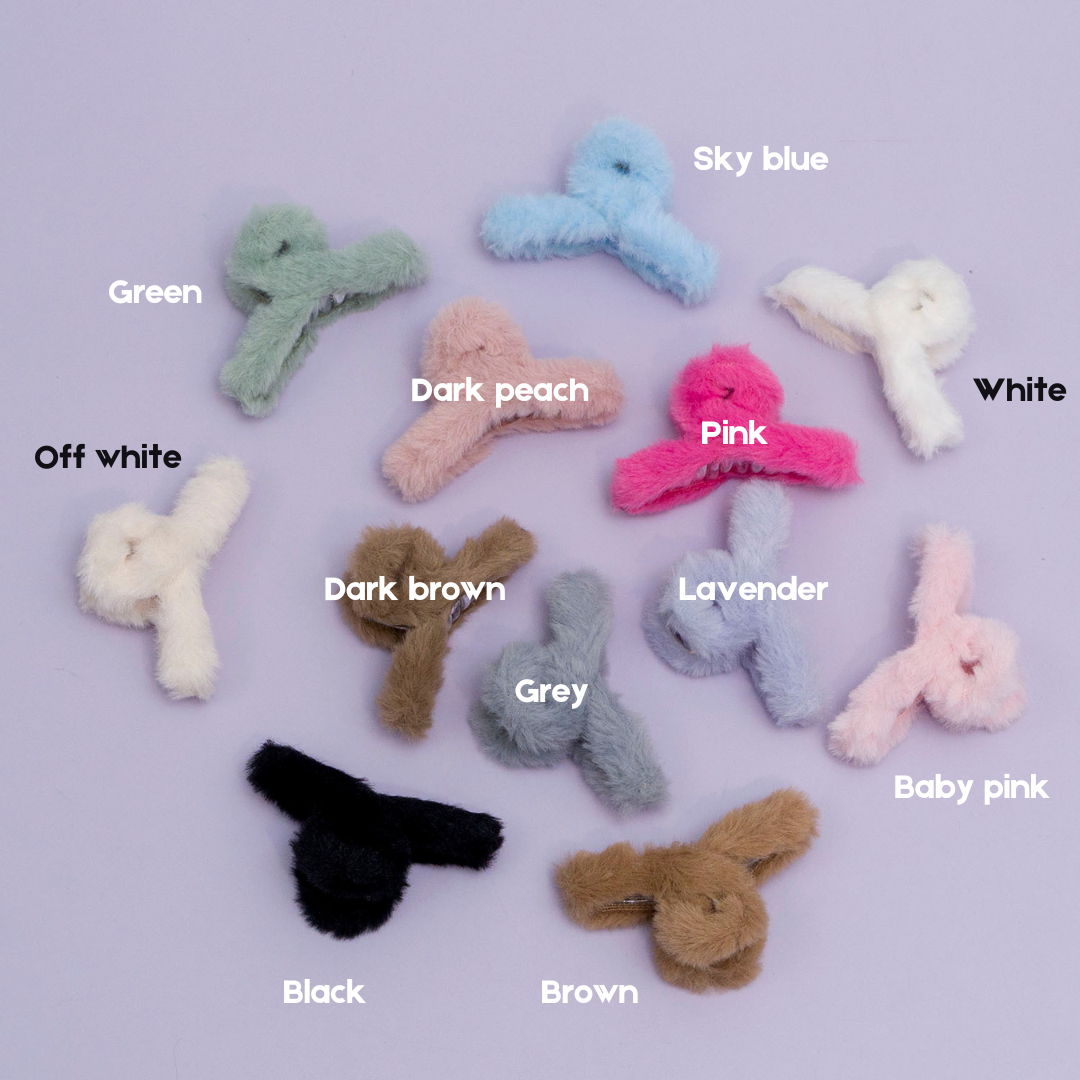 Korean Style Fur Hair Claw - UBK2825