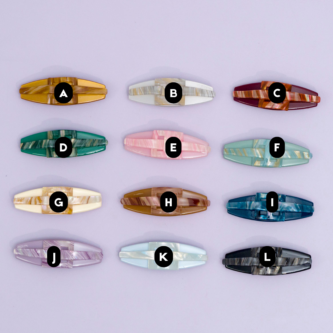 Marble Finish barrettes - UBK2864