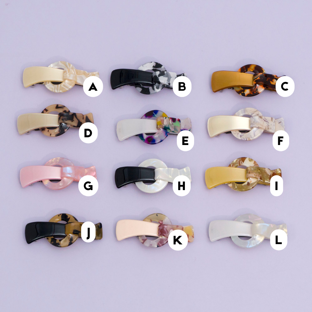 Marble Finish barrettes - UBK2871