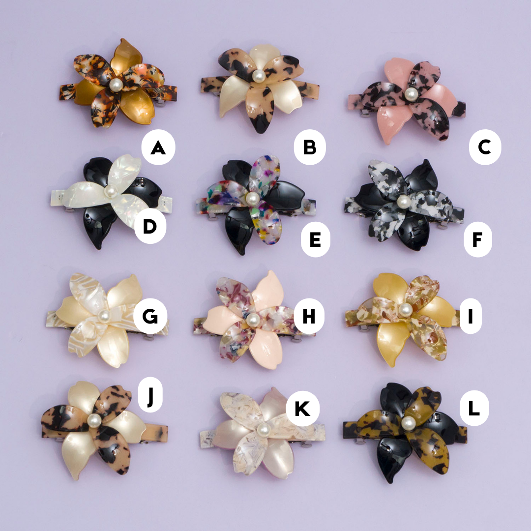 Marble Finish barrettes - UBK2879