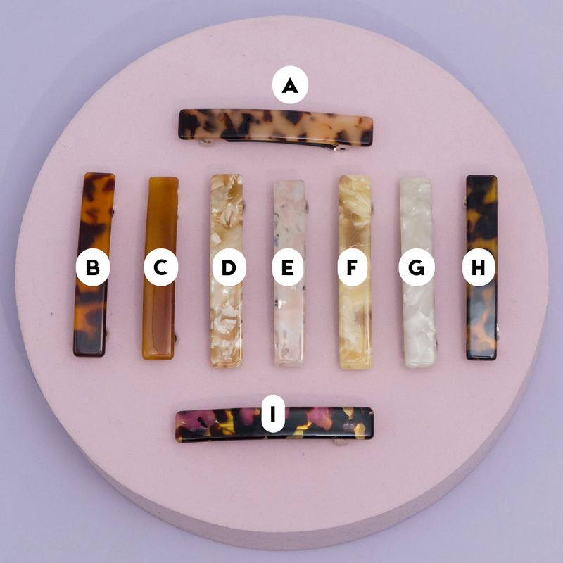 Marble Finish barrettes - UBK2881