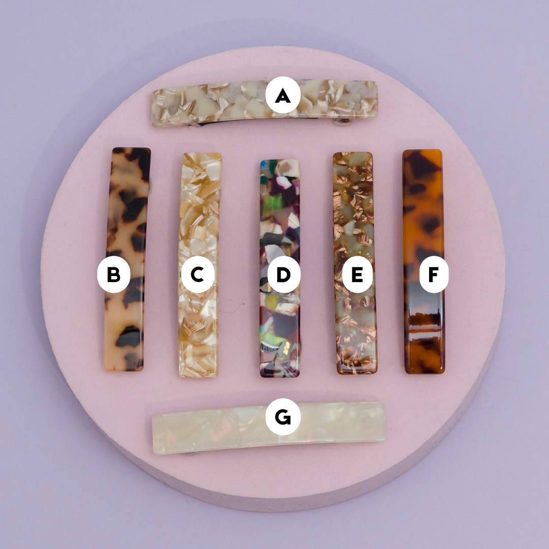 Marble Finish barrettes - UBK2883