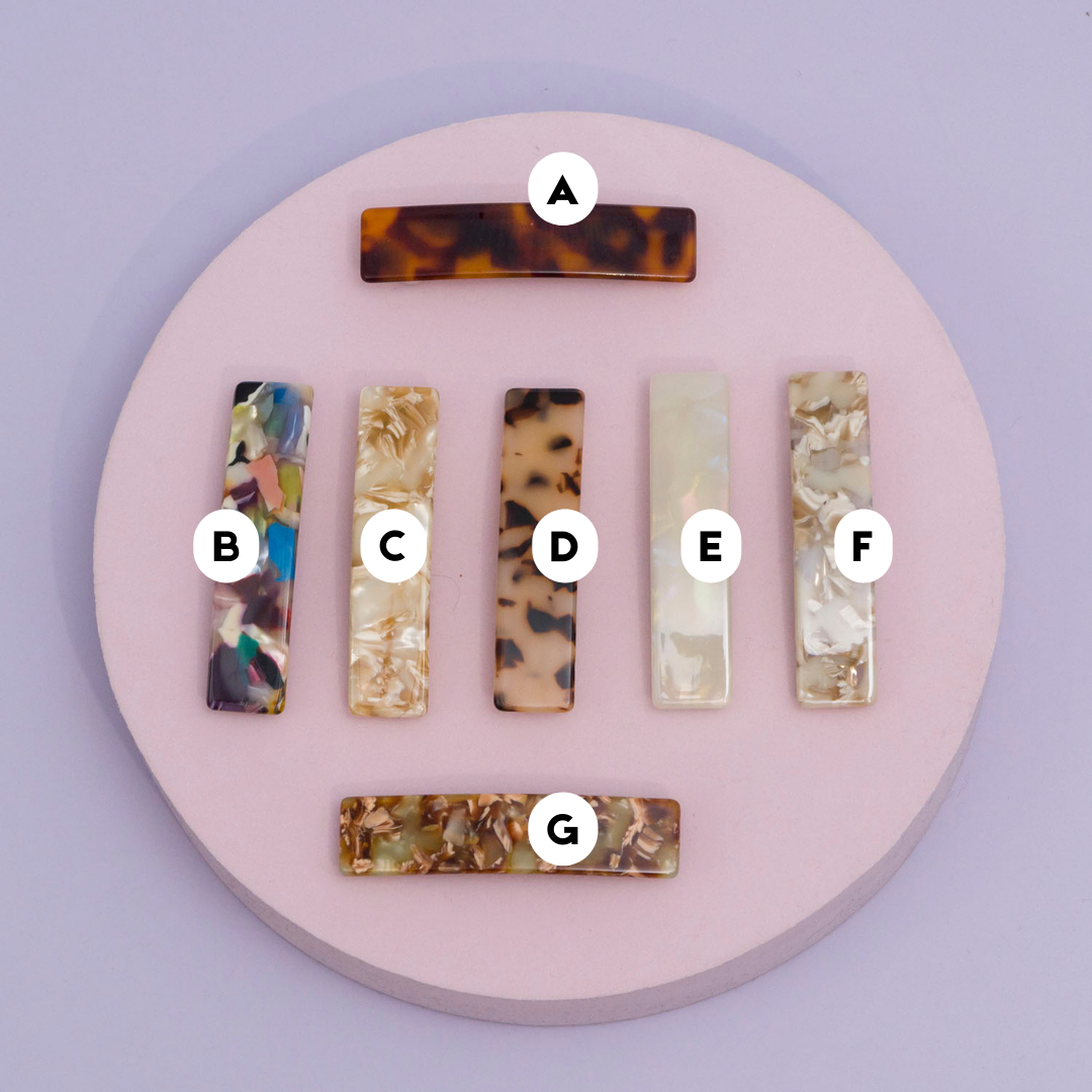 Marble Finish barrettes - UBK2885