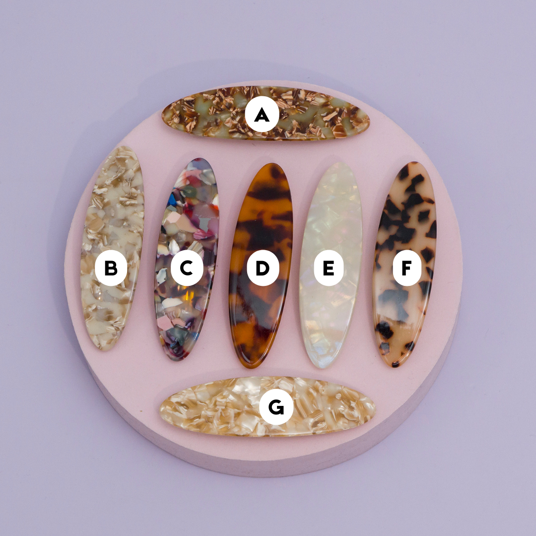 Marble Finish barrettes - UBK2886