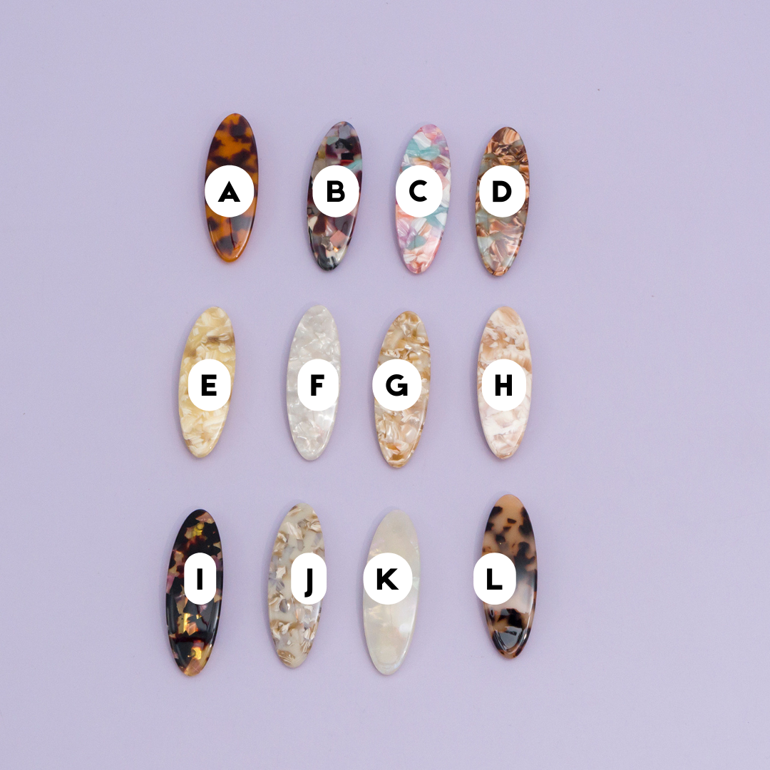 Marble Finish barrettes - UBK2887