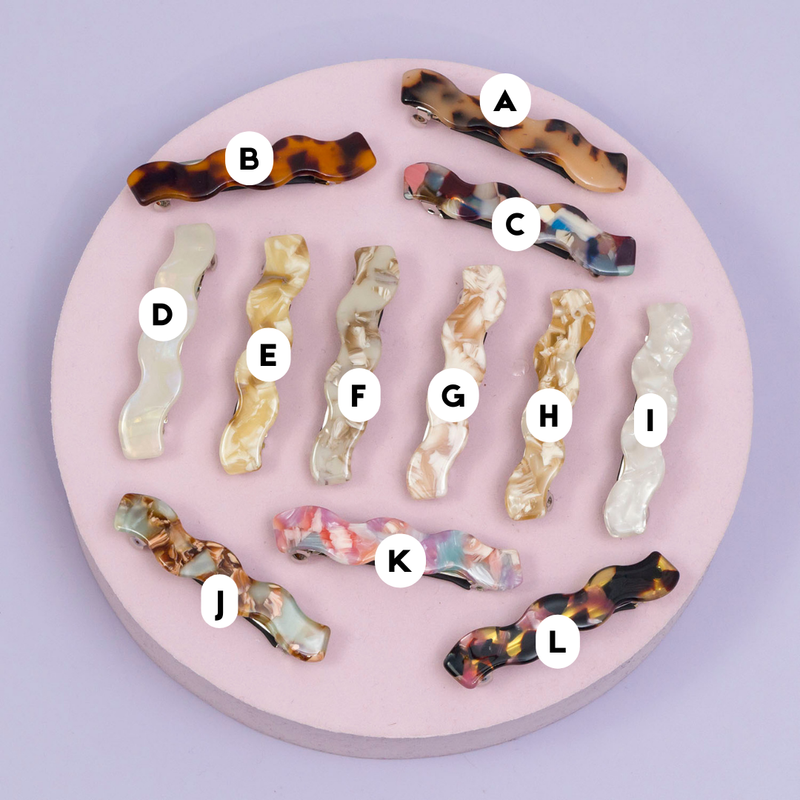 Marble Finish barrettes - UBK2888
