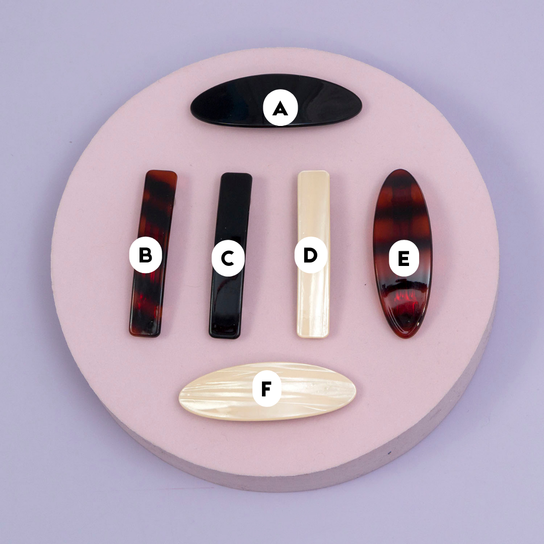 Marble Finish barrettes - UBK2889