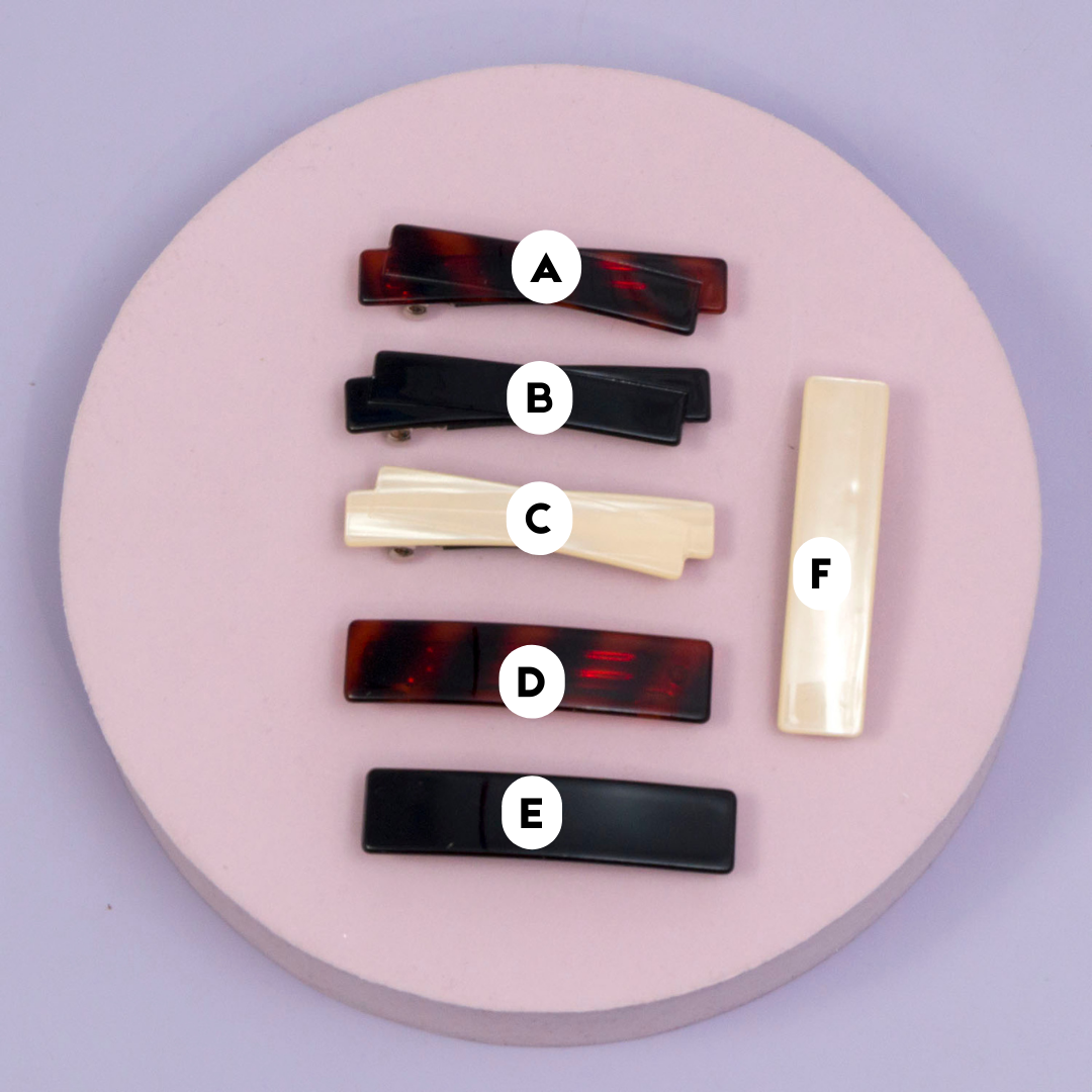 Marble Finish barrettes - UBK2890