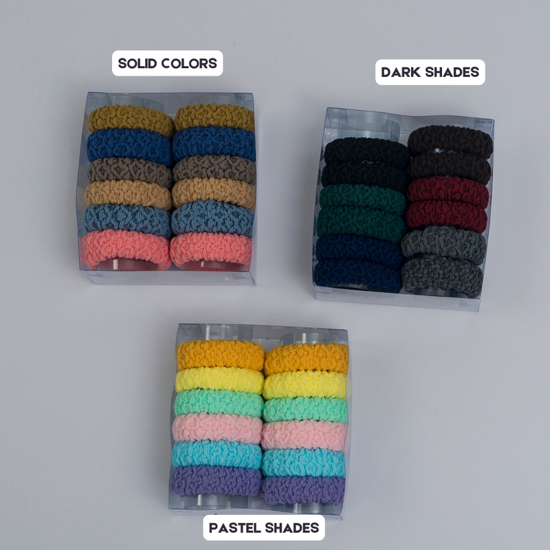 Thick Hair ties (12 Pcs) - UBK3027