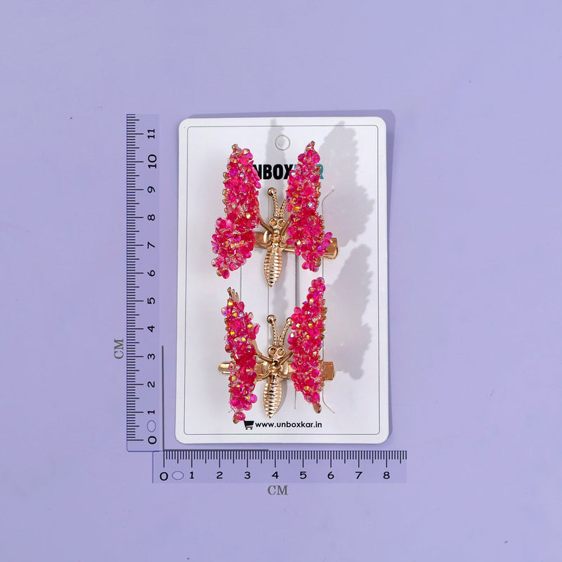 Butterfly glitter pins (Pack of 2) - UBK2281 - Unboxkar.in