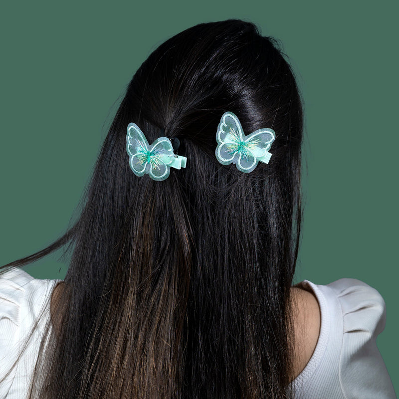 Butterfly hair pins ( 2 pcs ) - UBK1767 - Unboxkar.in