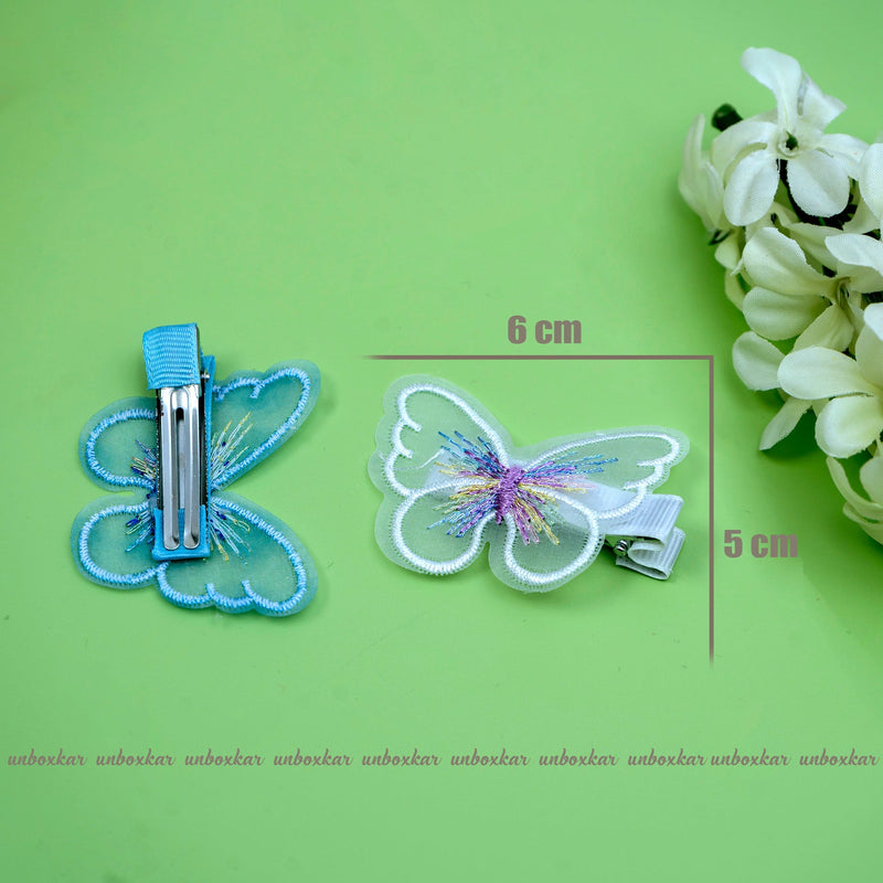 Butterfly hair pins ( 2 pcs ) - UBK1767 - Unboxkar.in