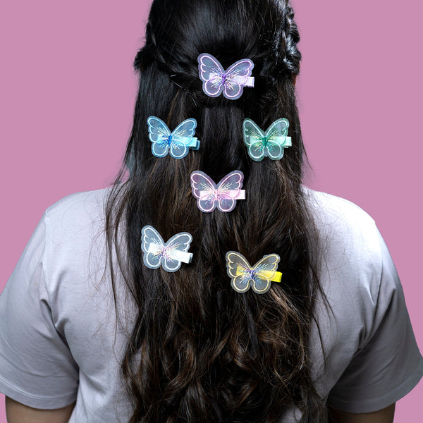 Butterfly hair pins ( 2 pcs ) - UBK1767 - Unboxkar.in