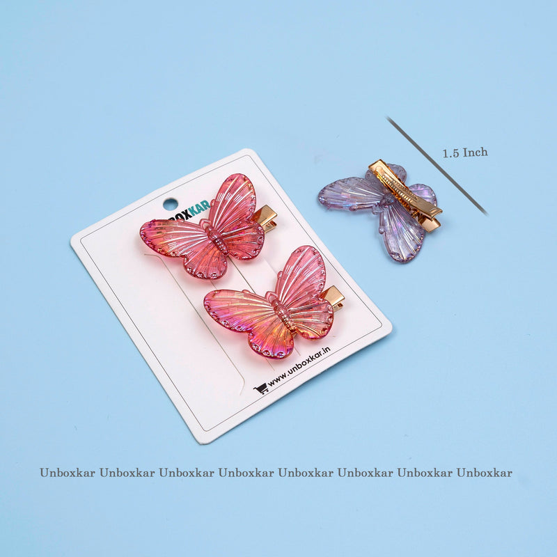 Butterfly hair pins ( Set of 2 ) - UBK1885 - Unboxkar.in