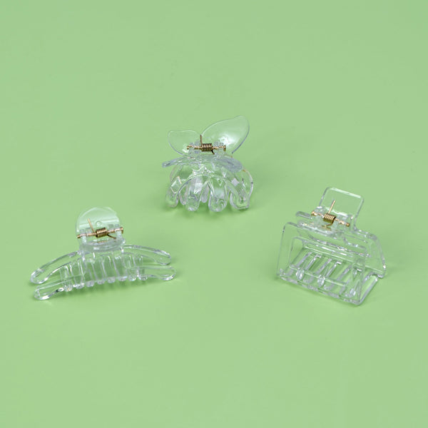 Daily wear hair claw (Set of 3) - UBK2349 - Unboxkar.in