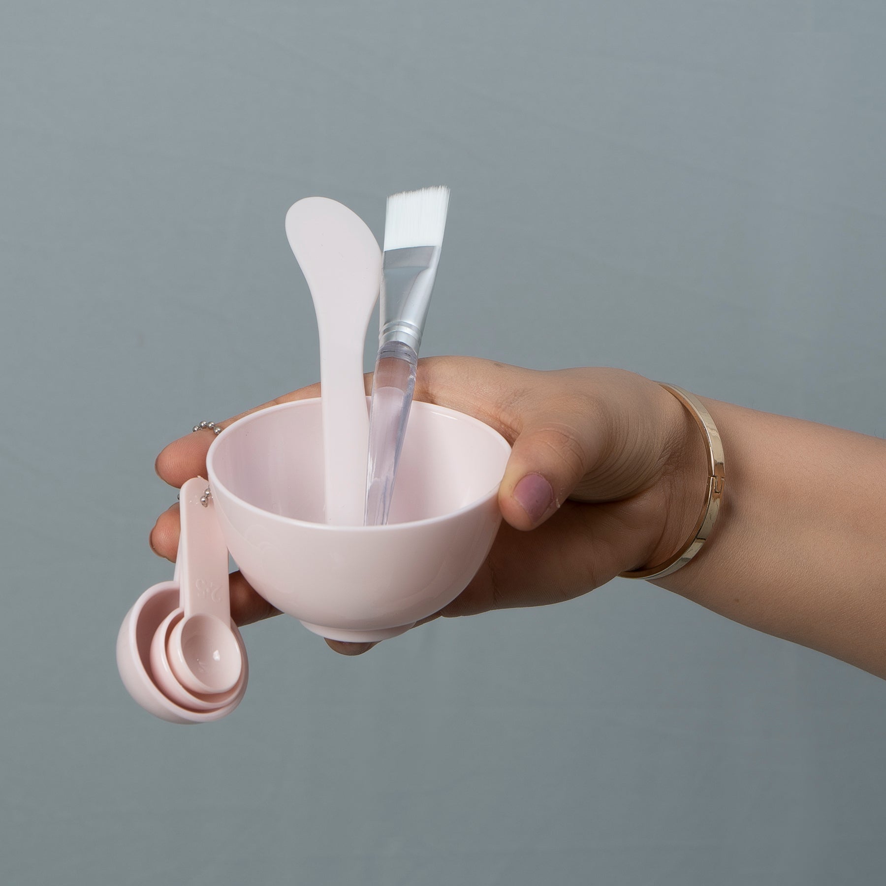 Face Mask Mixing Tool with Spoon and Brush (Set of 6) - UBK2355 - Unboxkar.in