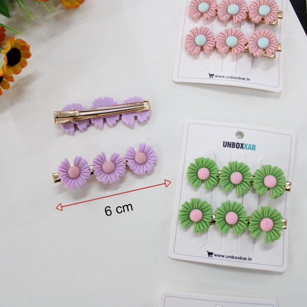 Flower Hair pins - UBK1508 - Unboxkar.in