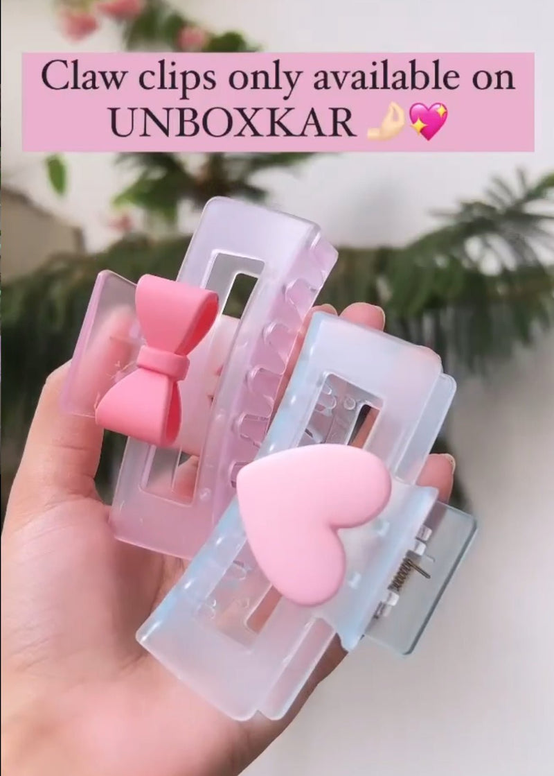 Frosted Pastel Hair Claw - UBK1691 - Unboxkar.in