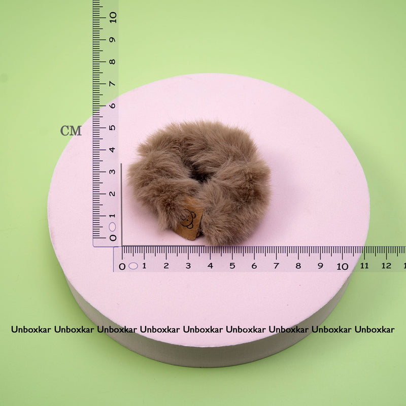 Fur hair scrunchies - UBK2087 - Unboxkar.in