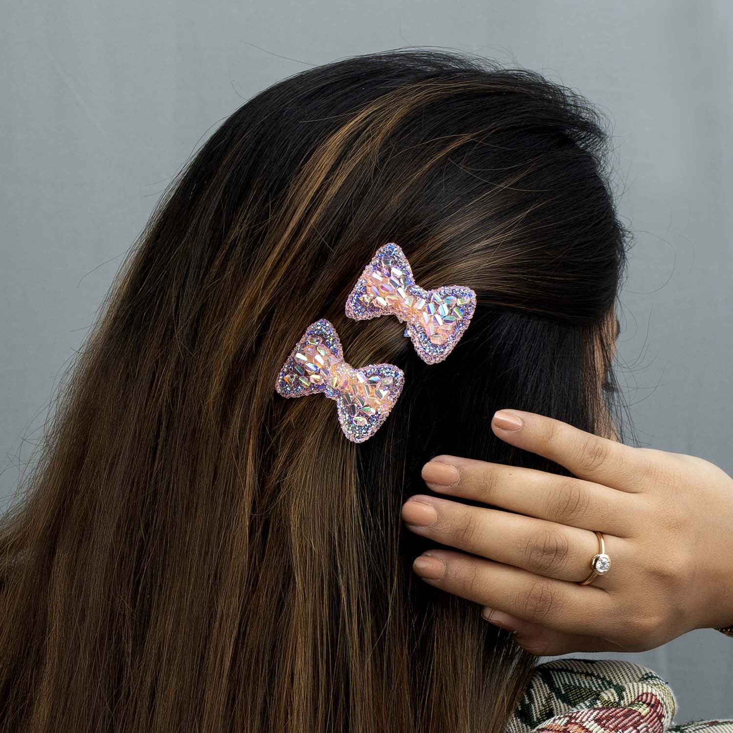 Glitter hair pins - UBK2635 - Unboxkar.in