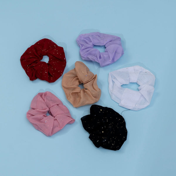 Glitter hair scrunchies - UBK2308 - Unboxkar.in