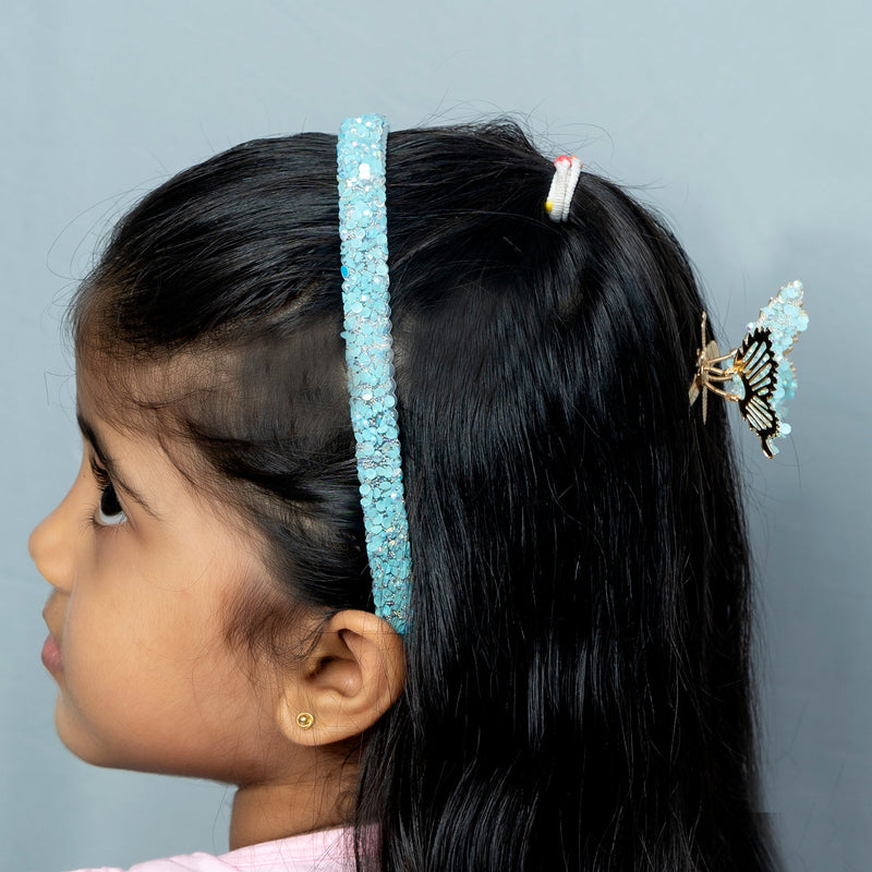 Glitter Headband + hair pin - UBK2318 - Unboxkar.in