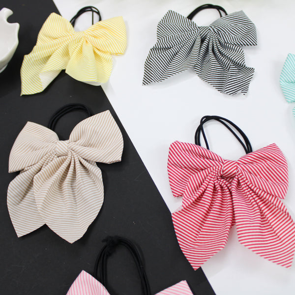 Printed Hair bow with Rubber Band - UBK1550