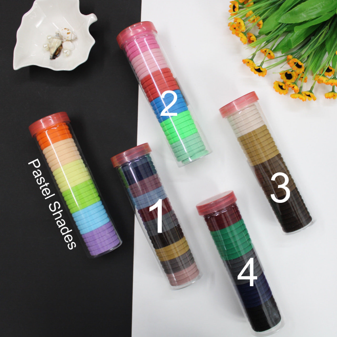Colourful Daily Wear Rubbers With Bottle - UBK1568