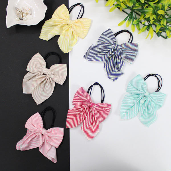 Printed Hair bow with Rubber Band - UBK1550