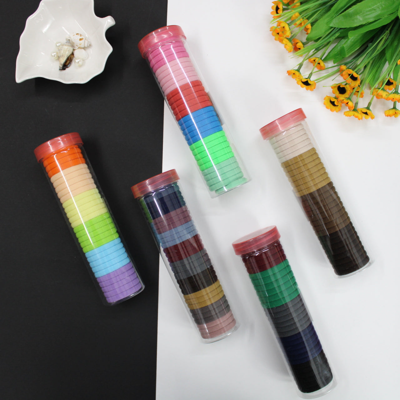 Colourful Daily Wear Rubbers With Bottle - UBK1568
