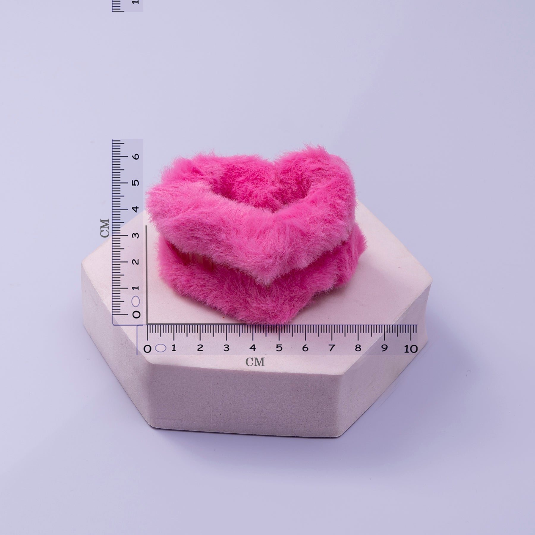 korean heart fur Hair claw - UBK2248 - Unboxkar.in