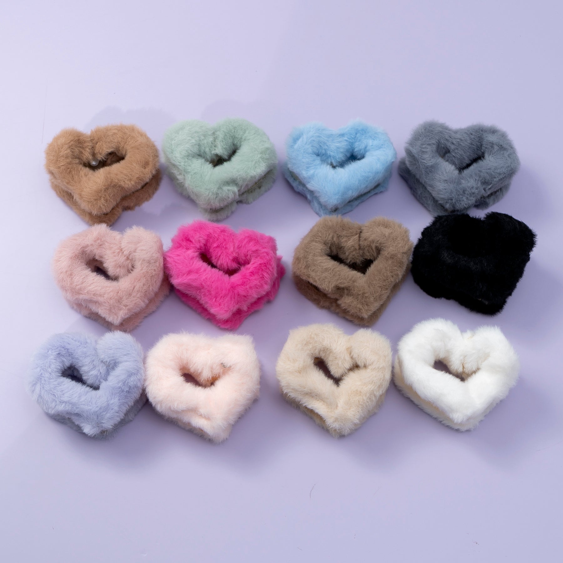 korean heart fur Hair claw - UBK2248 - Unboxkar.in
