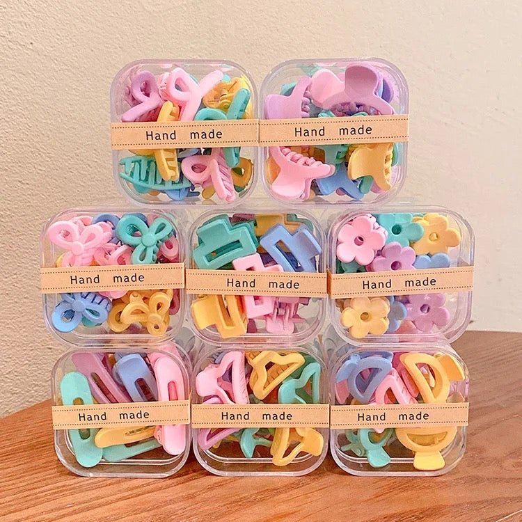 Matt Mini Hair Claw Box ( 10 Pcs ) - UBK1763 - Unboxkar.in